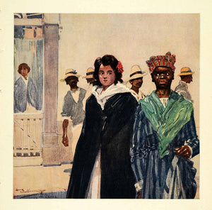 1912 Print Archibald Stevenson Forrest Art Cartagena Colombia Racial Natives