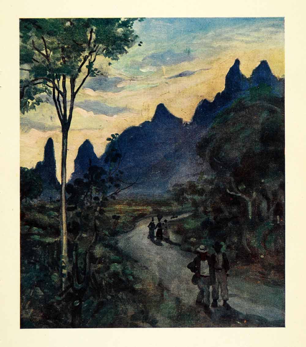 1912 Print Archibald Stevenson Forrest Art Organ Mountains Brazil Novo Friburgo