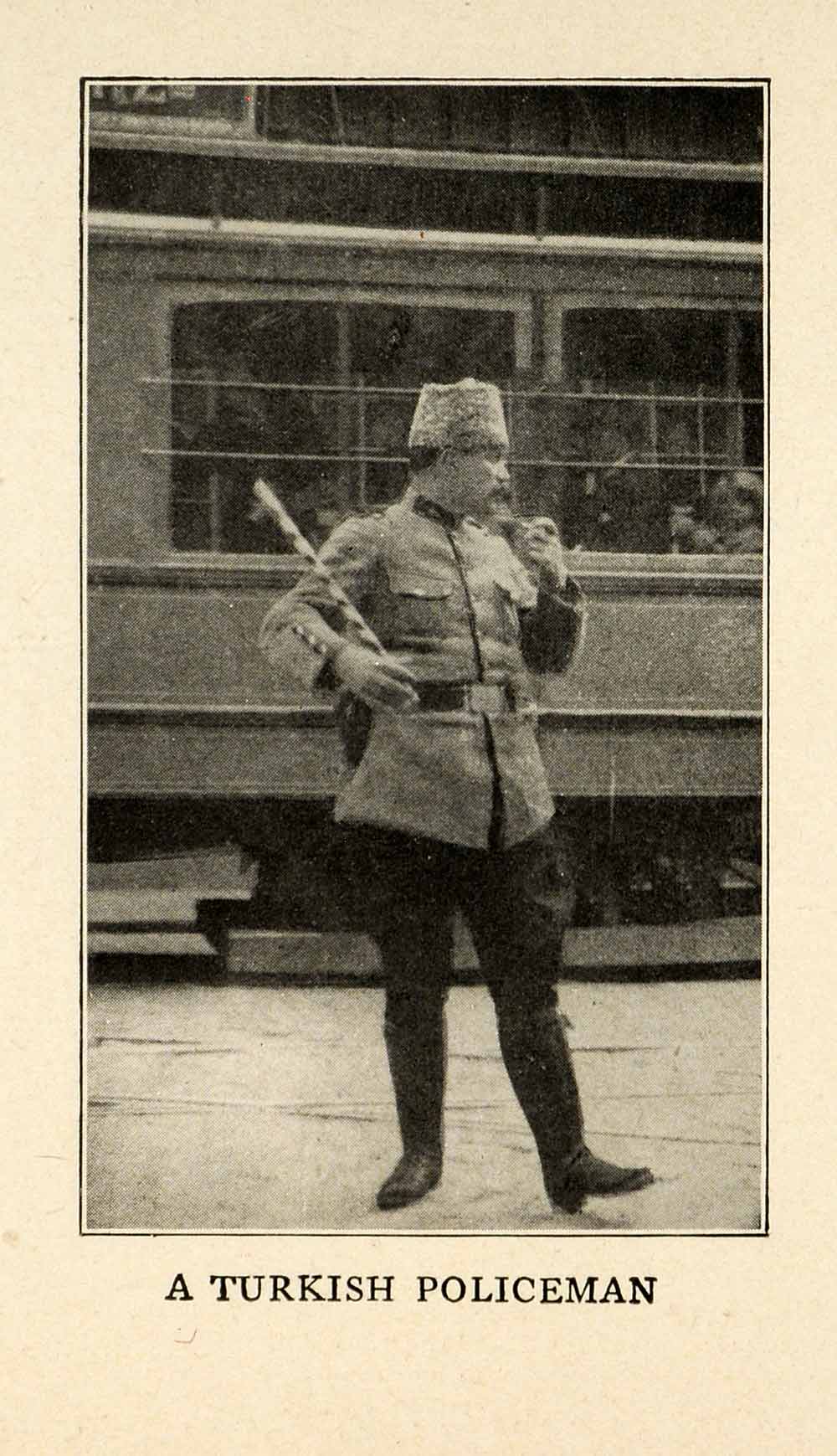 1923 Halftone Print Istanbul Stamboul Turkey Police Policeman Enforcement XGO9
