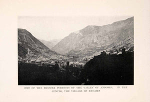 1912 Halftone Print Andorra Encamp Valira D'Orient River Europe Valley XGOA5