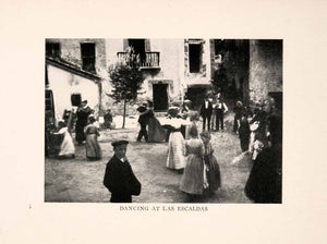 1912 Halftone Print Escaldas Les Escaldes Andorra Costume Dance Village XGOA5