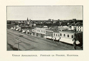 1907 Halftone Print Urban Adolescence Portage La Prairie Manitoba Canada XGOA8