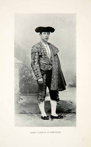 1904 Print Jose Campos Campitos Triana Seville Spain Matador Costume XGOB2