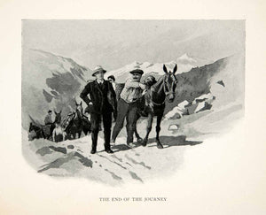 1904 Print Portrait Man Horse Landscape Mountain Journey Travel Warwick XGOB2