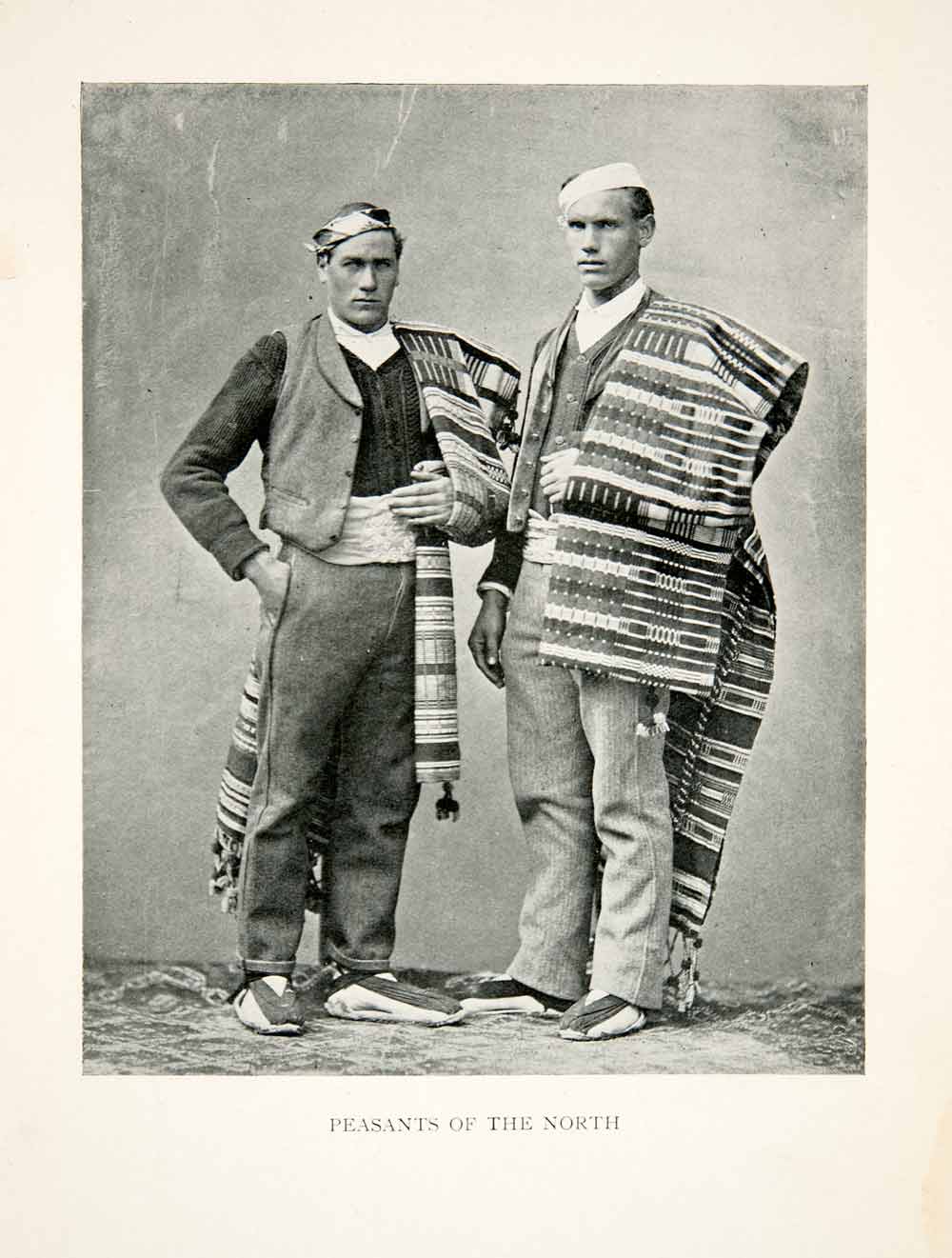 1904 Print Peasants Northern Spain Portrait Costume Fashion Traditional XGOB2