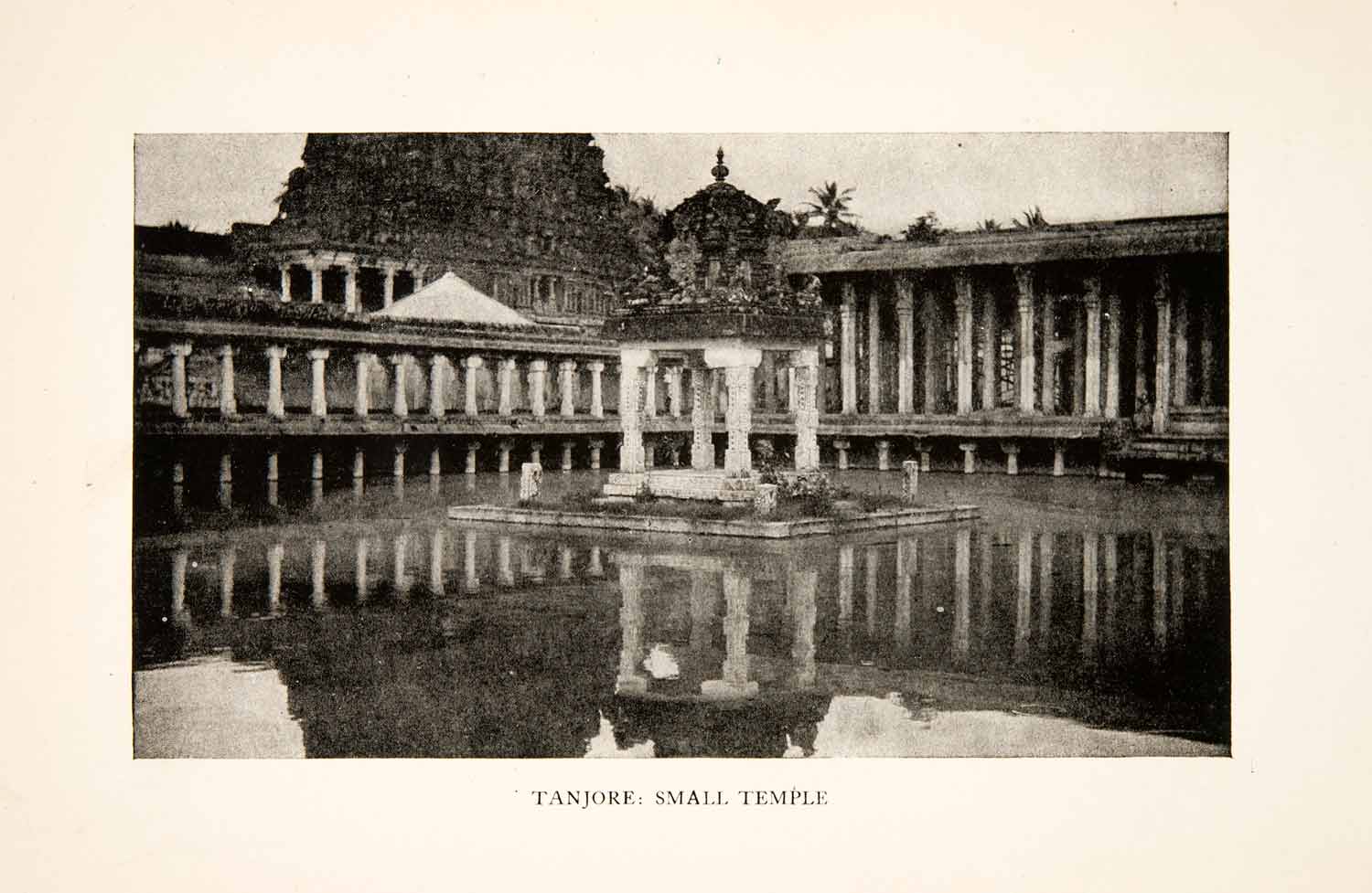 1918 Print Temple Thanjavur Tanjore Tamil Nadu India Peruvudaiyar XGOB3