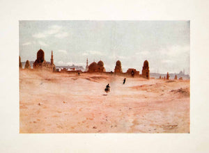 1906 Color Print Tomb Caliph Mosque Cairo Egypt Mamluk Ruler Robert Talbot XGOB7