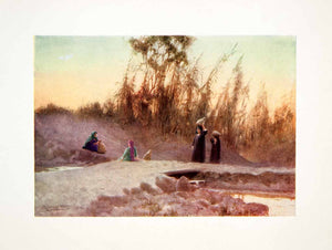 1906 Color Print Egypt Desert Well Balass Women Land Goshen Robert Talbot XGOB7