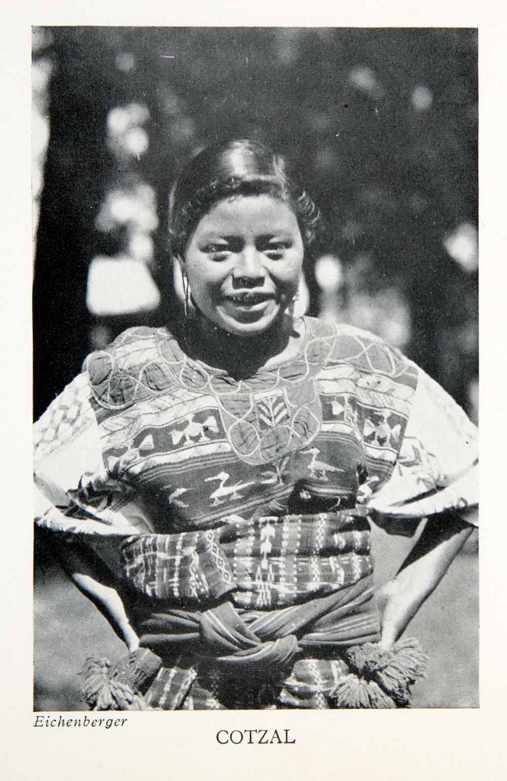 1943 Print Cotzal Eichenberger El Quiche San Juan Ixil Costume Fashion XGOC3