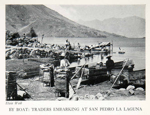 1943 Print Traders San Pedro La Laguna Indigenous People Mountains Weil XGOC3