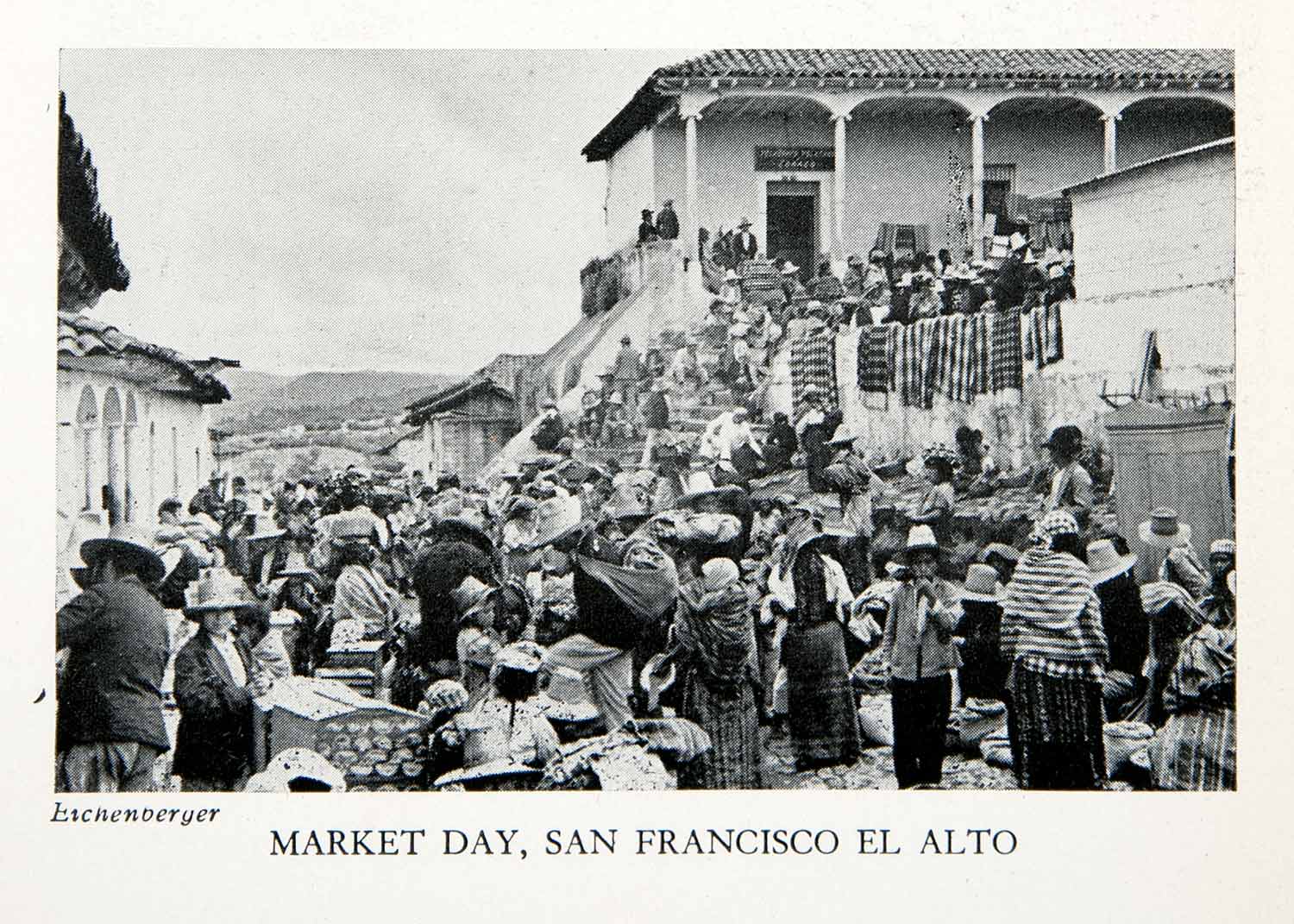 1943 Print Market Day San Francisco El Alto Indigenous People Eichenberger XGOC3