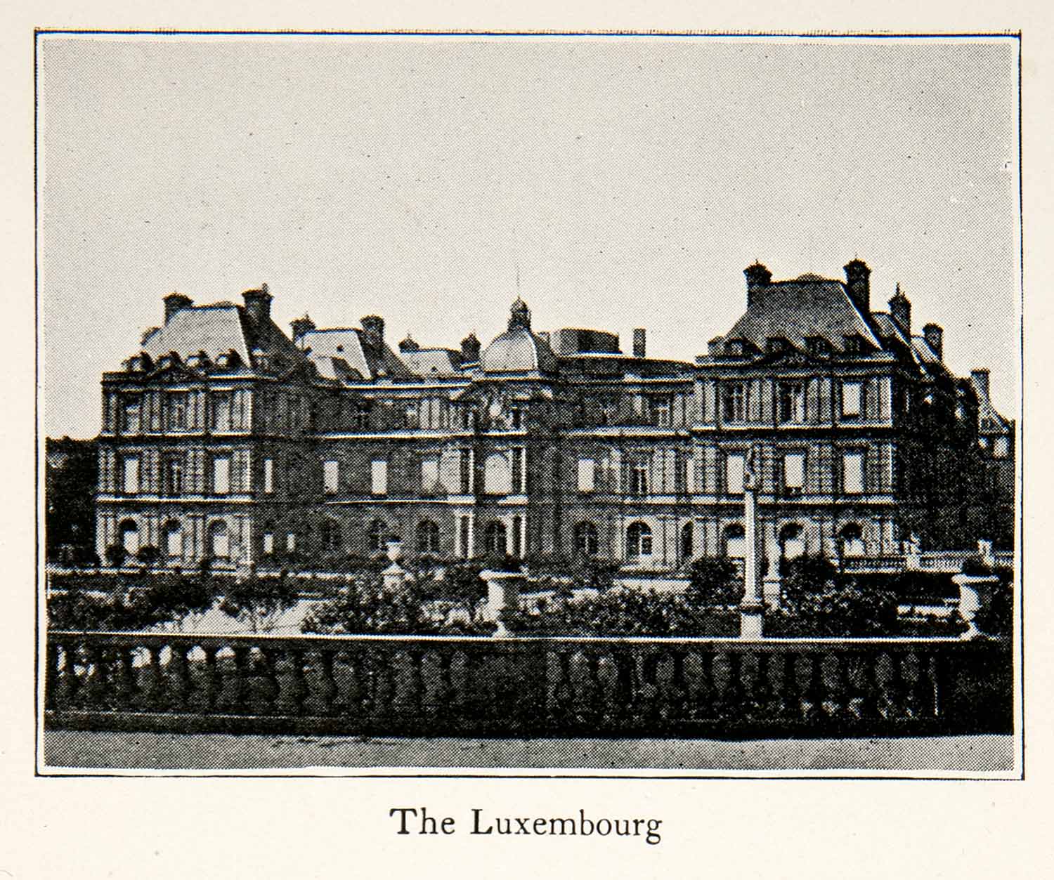 1900 Print Luxembourg Park Gardens Palace Salomon de Brosse Tommaso XGOC5