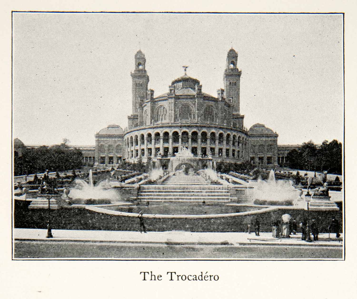 1900 Print Trocadero Palais de Chaillot ParisSeine Island Bay Cadiz XGOC5