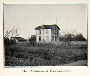 1900 Print Golf Club-house Maisons-Laffitte Yvelines Chateau Francois XGOC5
