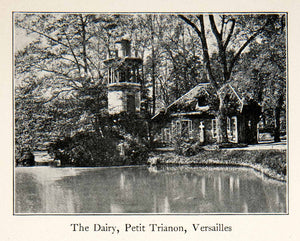 1900 Print Dairy Petit Trianon Versailles Hameau de Reine Mique Yvelines XGOC5
