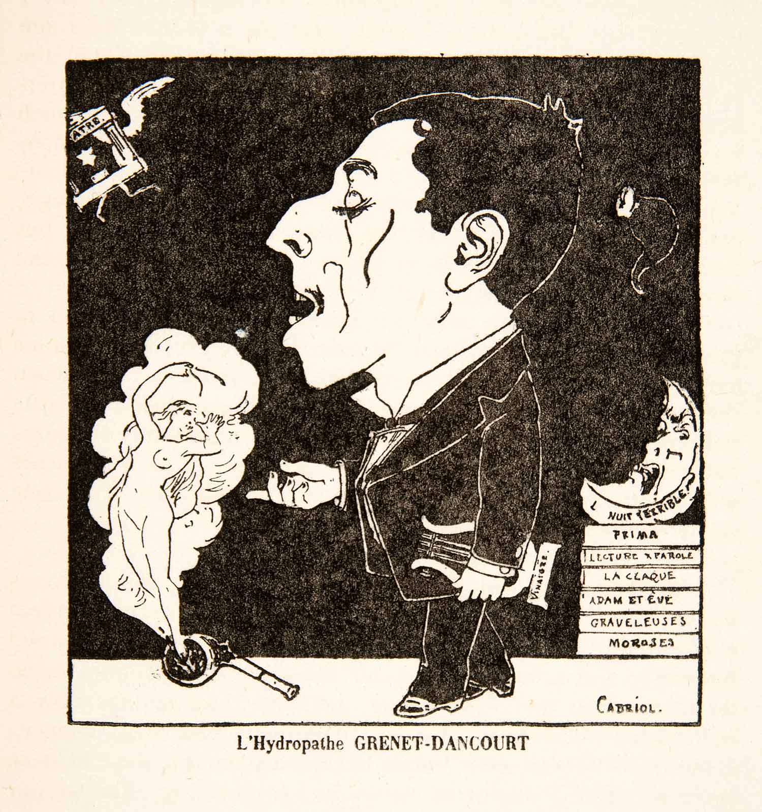 1927 Print Caricature Portrait Grenet-Dancourt French Writer Playwright XGOC8