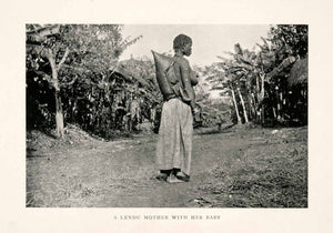 1899 Halftone Print Lendu Balendru Mother Baby Ituri Congo Orientale XGPA1