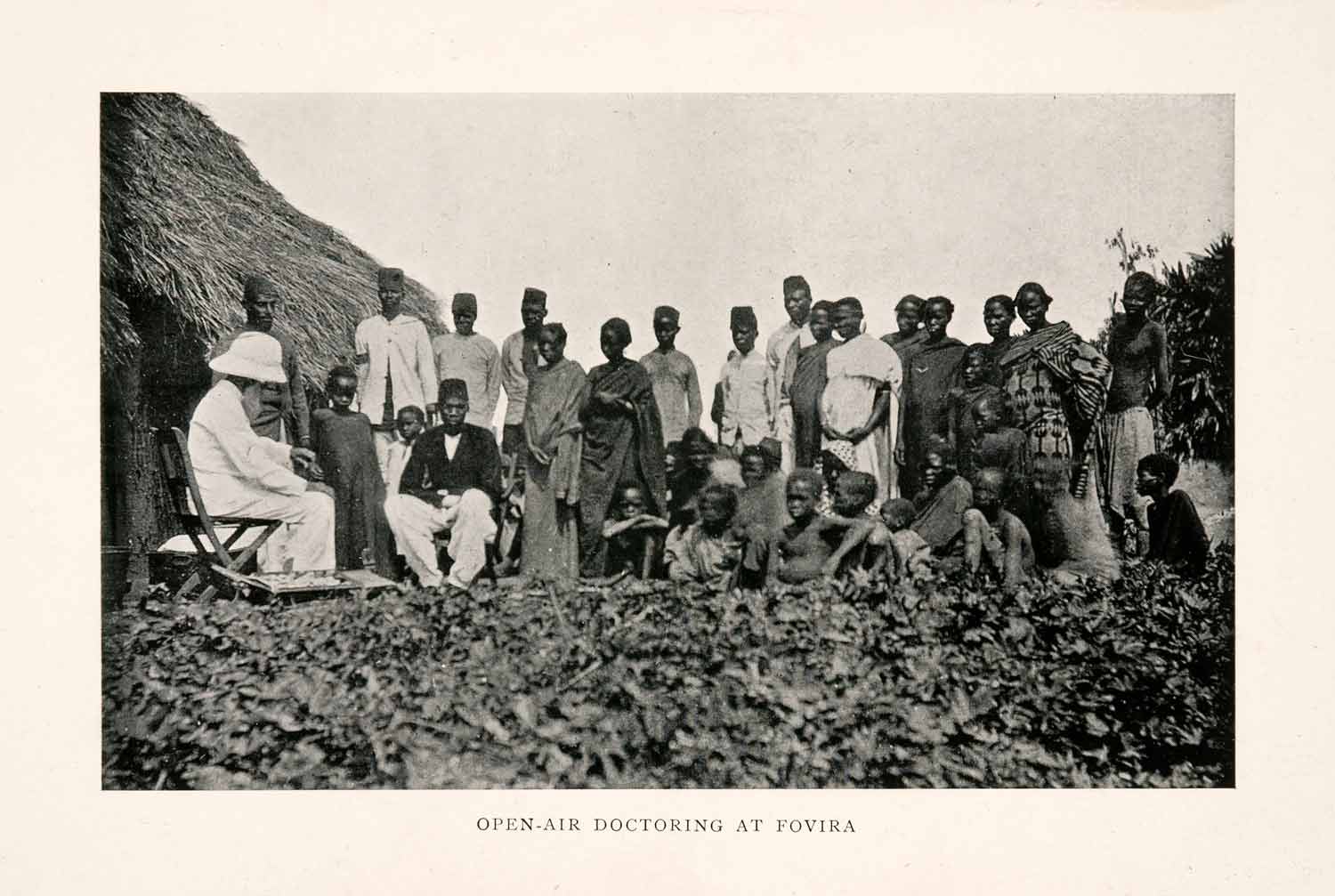 1899 Halftone Print Open Air Doctoring Fovira Uganda Africa Westerner XGPA1