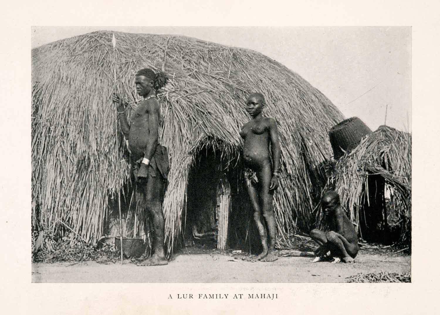 1899 Halftone Print Al Mahaji Lur Family Yemen Africa Indigenous People XGPA1