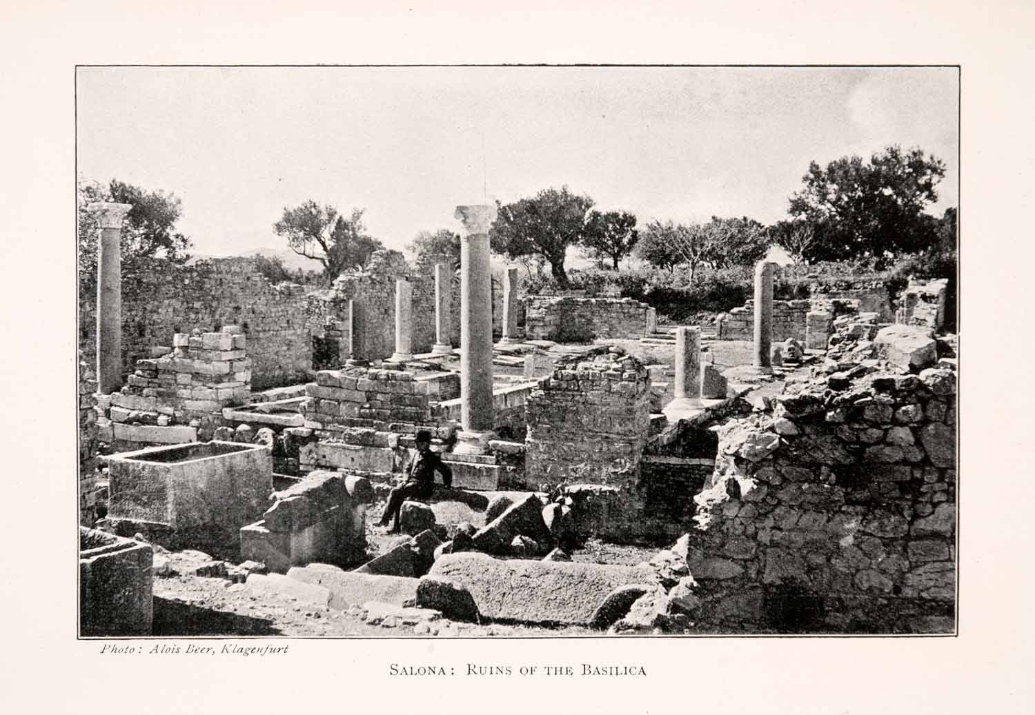 1906 Halftone Print Salona Ruins Basilica Architecture Archeology Geology XGPA7