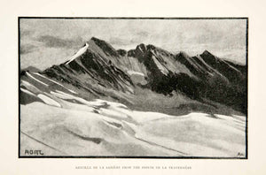 1895 Print Aiguille De La Granda Saniere Graian Alps Mountain Landscape XGPB1