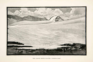 1895 Print Bernese Alps Mountains Plaine Morte Glacier Switzerland XGPB1
