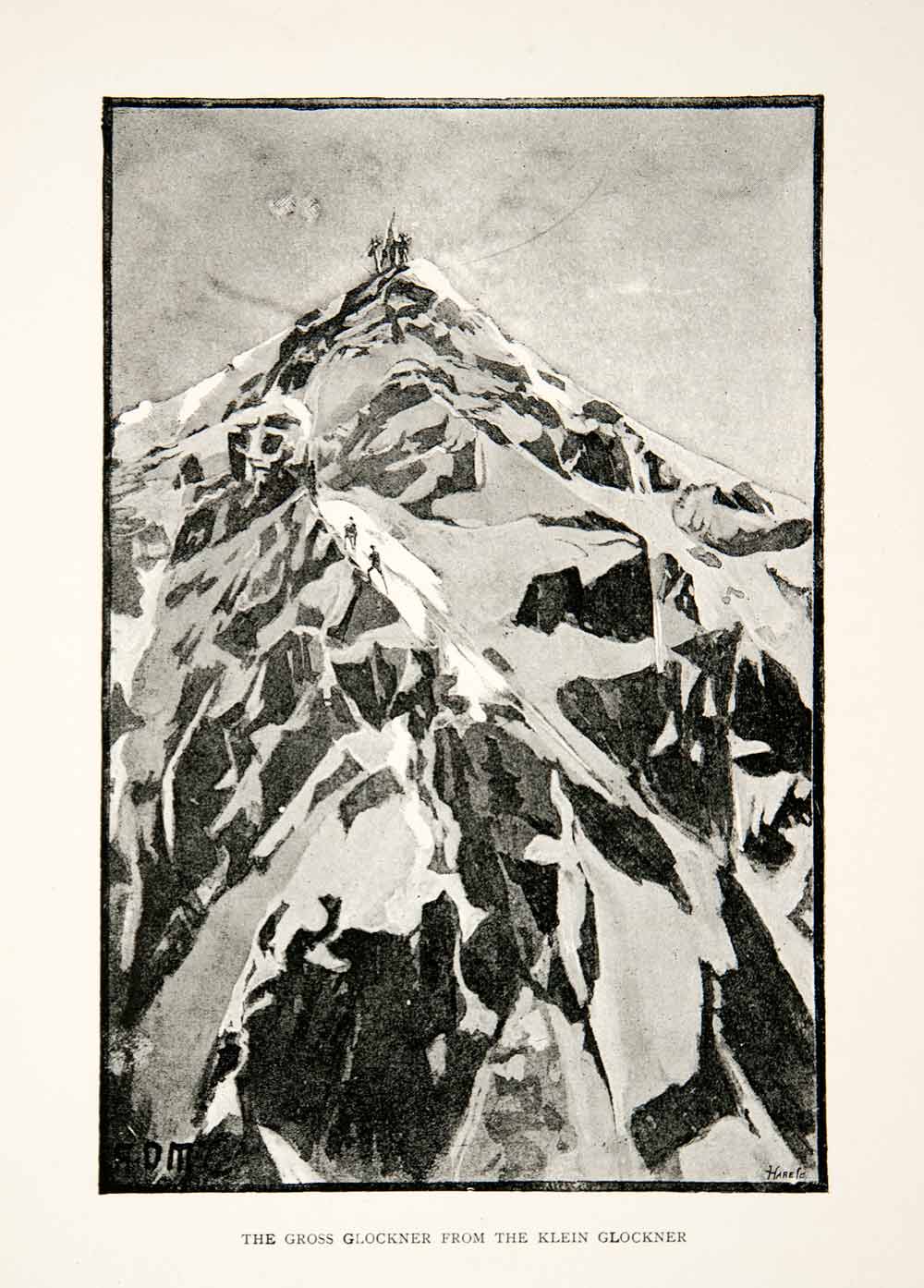 1895 Print Gross Glockner Alps Mountains Hohe Tauern National Park Austria XGPB1