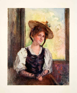 1908 Color Print Voudoise Woman May Hardwicke Lewis France Switzerland XGPB2