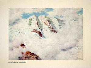 1907 Color Print Piz Palu Diavolezza Swiss Alps Mountain Peak Landsacpe XGPB6