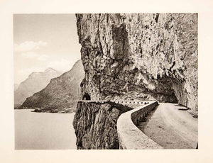 1904 Photogravure Axenstrasse Natural History Road Pass Switzerland Lake XGPB7