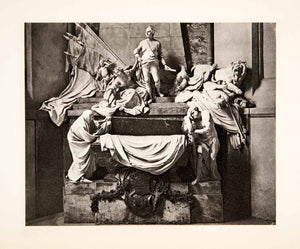 1904 Photogravure Tomb Military Marshal Maurice Saxe Strasbourg XGPB7