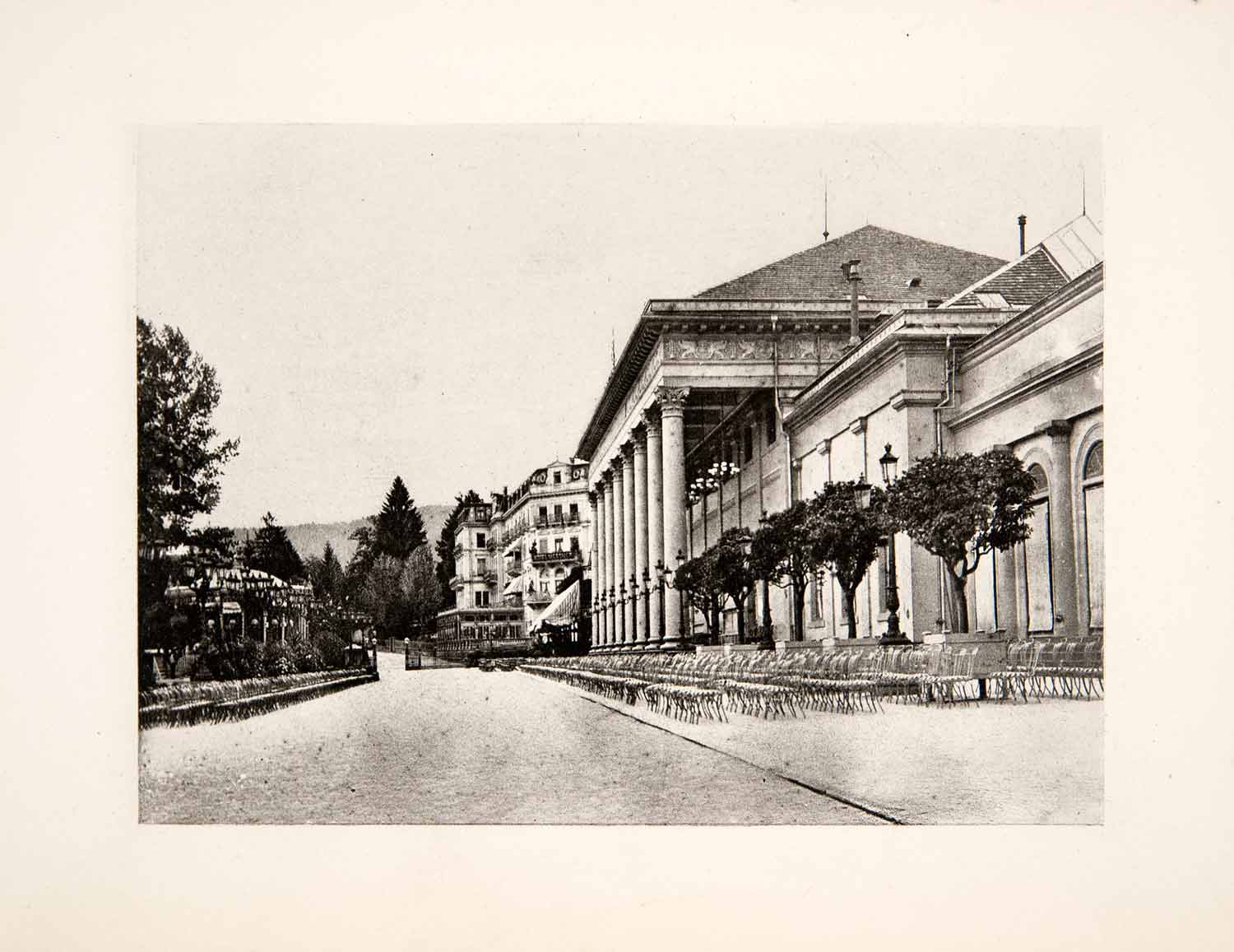 1904 Photogravure Baden Switzerland Conversationshaus Swiss Historic XGPB7