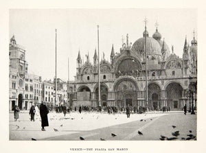 1928 Print Venice Italy Piazza San Marco Architecture St. Marks Basilica XGPC1