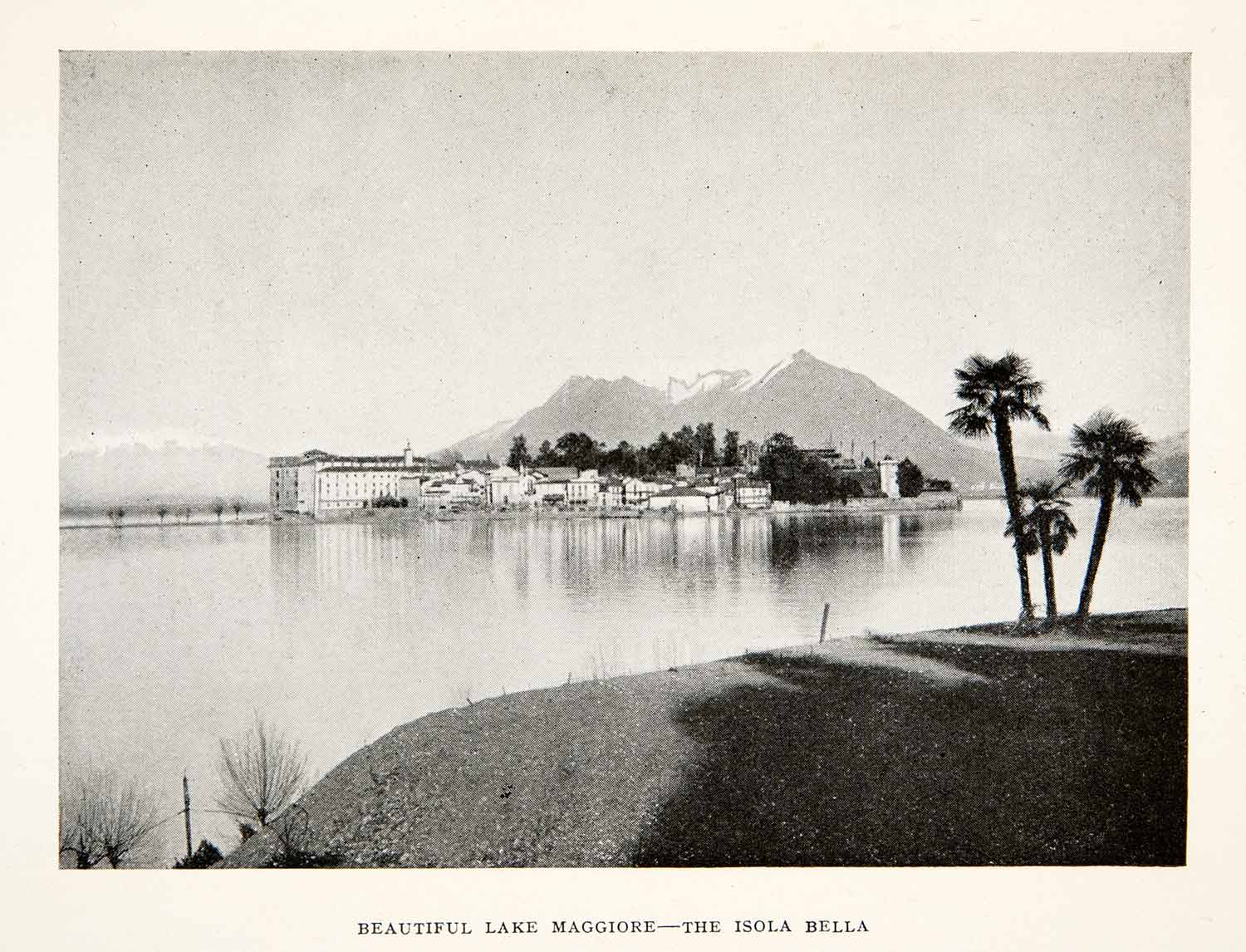 1928 Print Lake Maggiore Isola Bella Shore Europe Italy City Landscape XGPC1