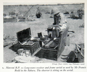 1944 Print Long-Wave Receiver Frame Aerial Sahara Desert Africa Radio AM XGPC5