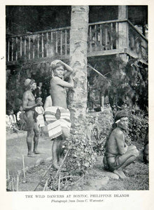 1912 Print Dancers Bontoc Philippine Indigenous Constume Worcester, Dean XGPC7