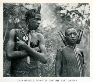 1912 Print Hikuyu Boys British East Africa Heller Edward Indigenous People XGPC7