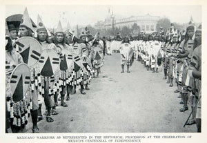 1912 Print Mexicano Warrior Procession Celebration Independence Birkinbine XGPC7