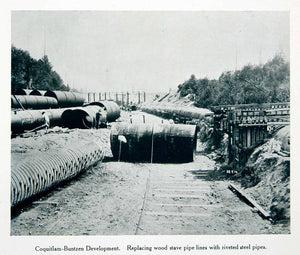 1915 Print Canada Wood Stave Steel Pipe Coquitlam Buntzen British Columbia XGPC8