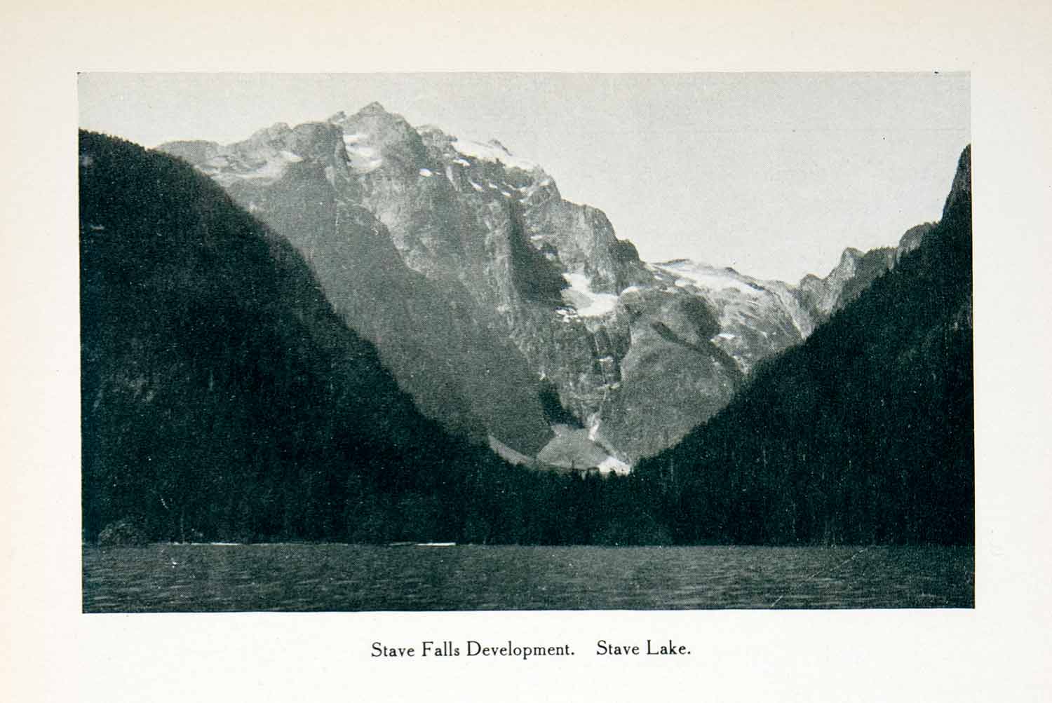 1915 Print Stave Falls Development Landscape Mountain Lake Scenery Canada XGPC8