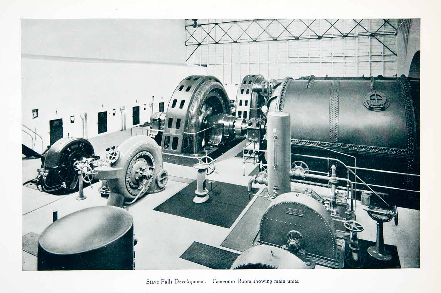 1915 Print Generator Room Stave Falls Power House Development British XGPC8