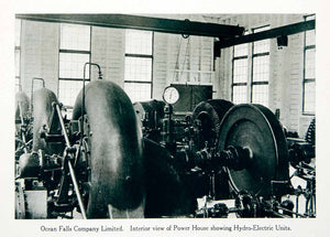 1915 Print Ocean Falls British Columbia Power House Interior Canada XGPC8