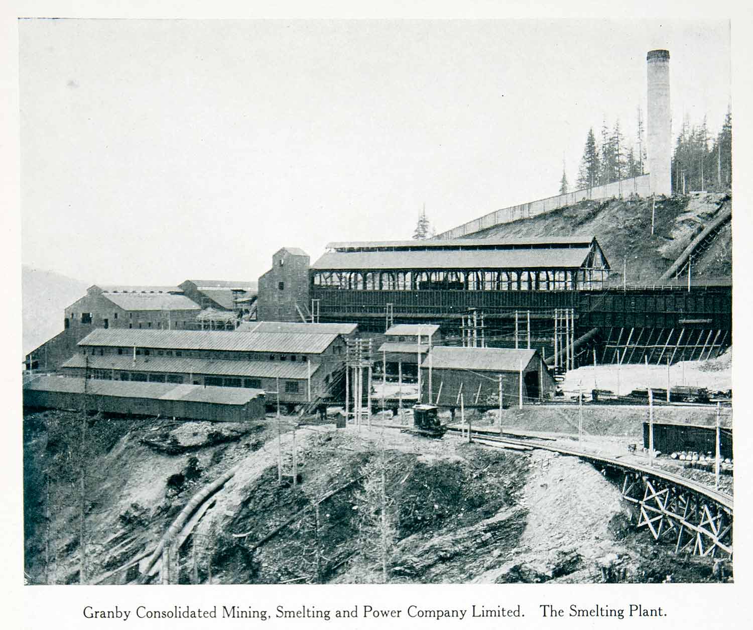 1915 Print Smelting Plant Granby Mine Power Company British Columbia XGPC8