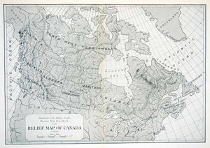 1915 Map Canada British Columbia Northwest Territories Manitoba Alberta XGPC8