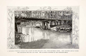1890 Print Railroad Trestle Squirrel Creek Morrison Mine New England City XGPC9