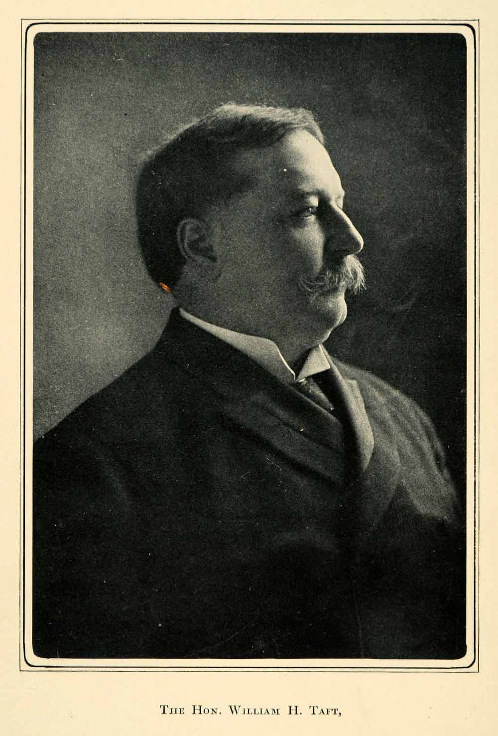 1905 Duotone Print Honorable William Taft President Governor Phillippine XGQ2