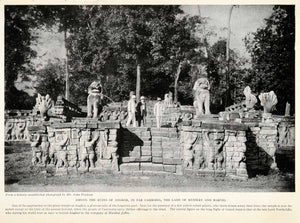1923 Print Angkor Cambodia Prioleau Marshal Joffre Lord Northcliffe Ruin XGQ3