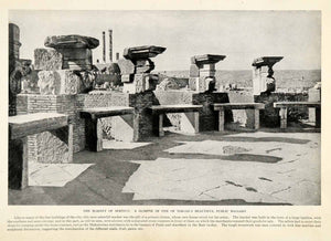 1923 Print Market Sertius Timgad Algeria Archaeology Bazaar Merchant XGQ3