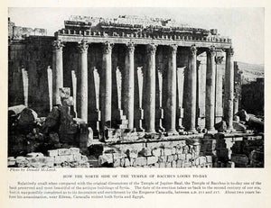 1923 Print Donald McLeish Temple Bacchus Syria Ruin Caracella Ancient XGQ3