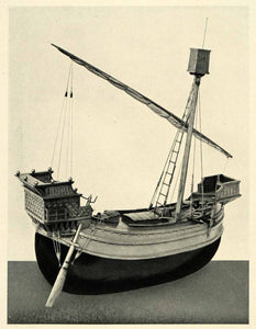1935 Print Mediterranean Ship Museum South Kisington Model Boat Whiting XGQ6